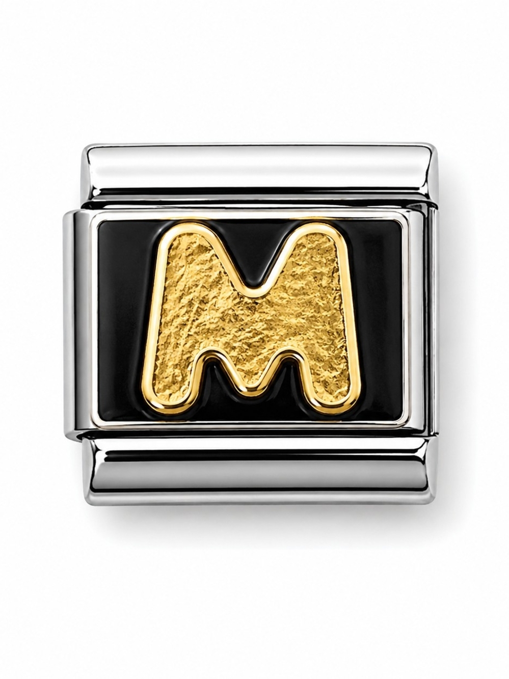 Authentic Nomination Composable Link Charm letter M 18K Gold Made in Italy